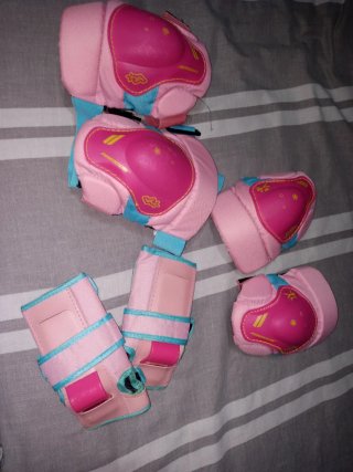 Patines Infantiles Bota Rosa Rayas