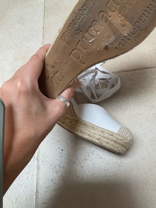 Esparteñas blancas con lazo
