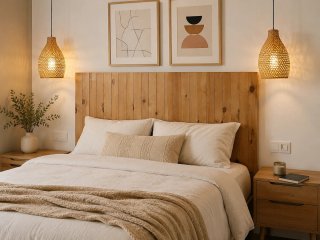 Cabecero de cama madera maciza