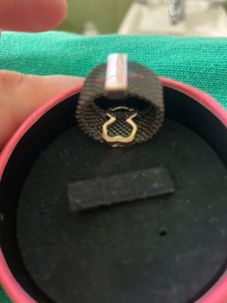 Anillo Tous Oso Negro y Dorado