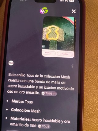 Anillo Tous  Mesh