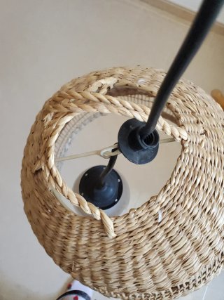 Lámpara de techo Ikea ratán tejida