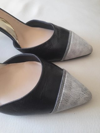 ZAPATO PIEL DESTALONADO TACÓN FINO ZENDRA T39