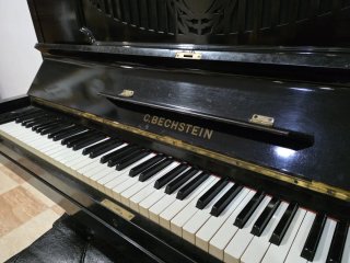 Antiguo piano vertical C.Bechstein con banqueta
