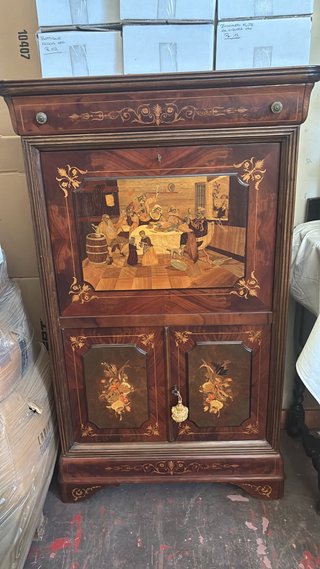 Secretaire a ribalta intarsiato stile Impero