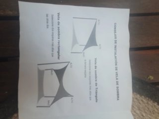 Vela triangular para sombra