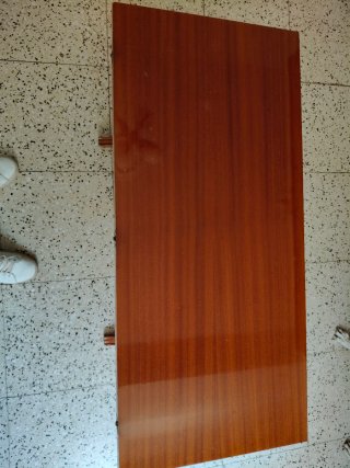 Mesa plegable madera y tela