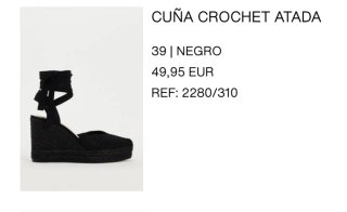 Cuñas esparto negras atadas a la pierna