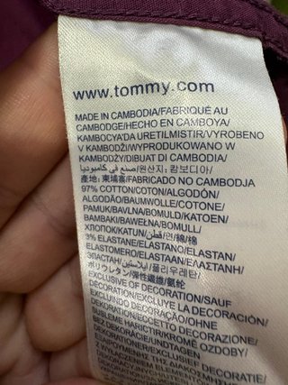 Camisa Tommy Hilfiger Morada Talla M