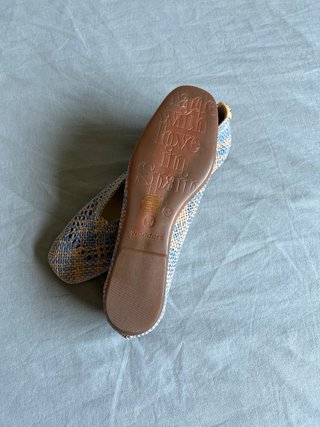 Bailarinas Wonders Azul Trenzado