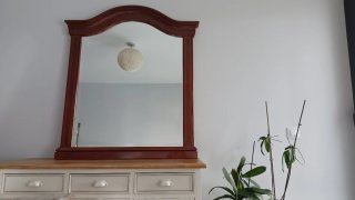 Espejo grande de madera