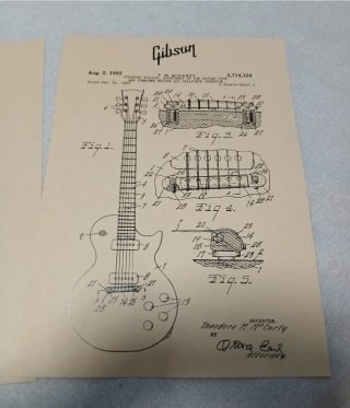 2 Láminas Patente Guitarras eléctricas