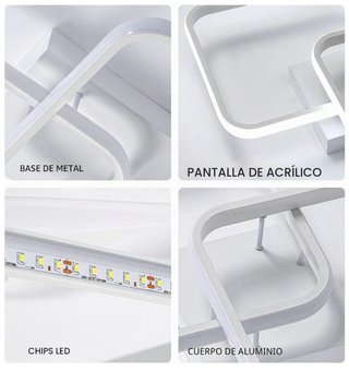 Lampara de techo, plafon cuadrado led luz fria