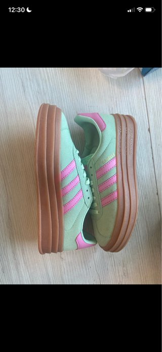 Zapatillas Adidas Gazelle Verde y Rosa