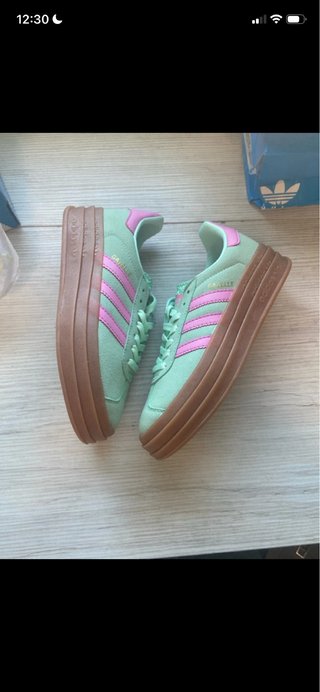 Zapatillas Adidas Gazelle Verde y Rosa
