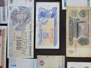 Lote de billetes de Europa del Este. URSS