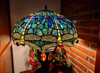 Lámpara Tiffany XL Cristal Dragonfly