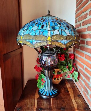 Lámpara Tiffany XL Cristal Dragonfly