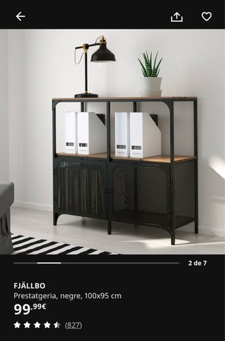 Estantería IKEA FJALLBO Negra y Madera