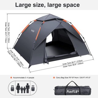 Tienda de campaña automática 3 personas