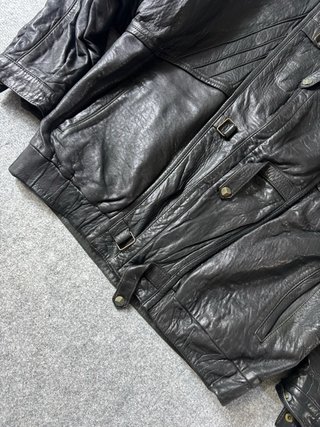 Leather Bomber Jacket Vintage Y2K Cropped 80’s