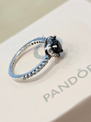 Anillo Pandora Corazón Negro Talla 50 + Caja