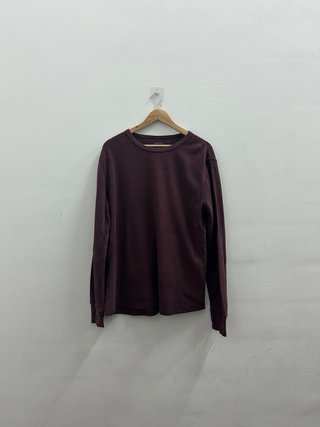 Camiseta GAP Manga Larga Marrón Talla L Hombre