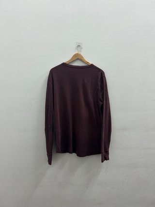 Camiseta GAP Manga Larga Marrón Talla L Hombre