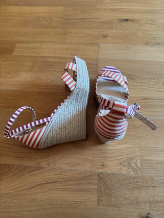 Sandalias Nine West Cuña Espadrille Rayas