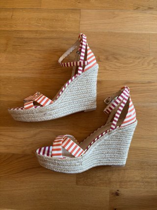 Sandalias Nine West Cuña Espadrille Rayas