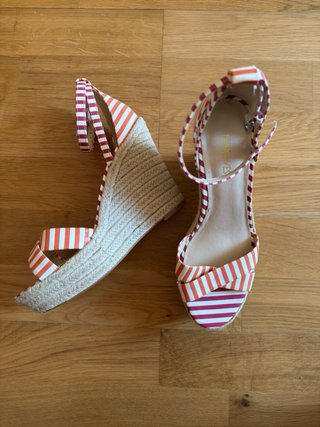 Sandalias Nine West Cuña Espadrille Rayas