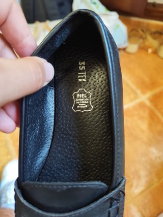 Mocasines negros piel autentica uniforme