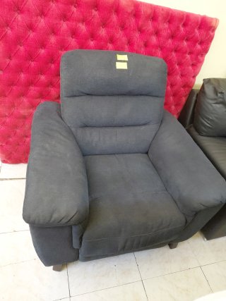 Butaca relax de tela gris