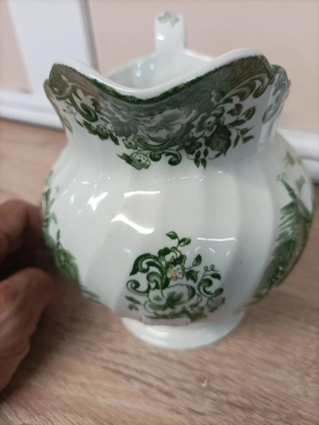 Jarra cerámica Johnson Bros. verde
