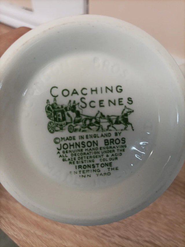 Jarra cerámica Johnson Bros. verde