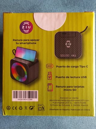 Altavoz Cube Portátil LED RGB