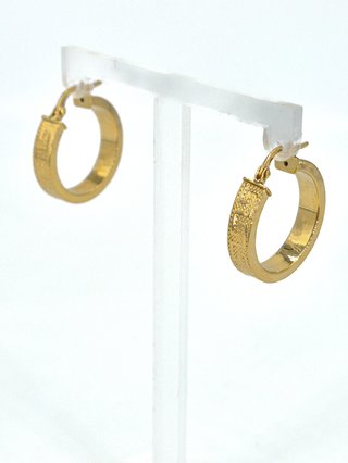 049-04-0244 Pendientes Aro Oro Amarillo 18K