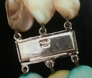 Collana madreperla chiusura argento 925 anni '70