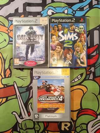 Consola PS2 Slim Negra + 3 Juegos