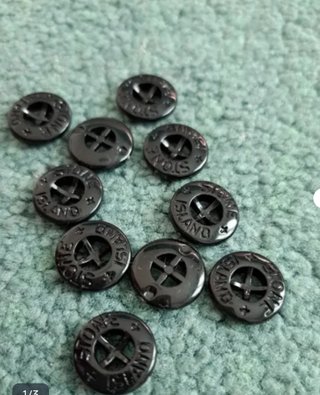 10 Bottoni Stone Island Neri Nuovi mai usati