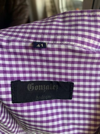 Camisa hombre cuadros morados