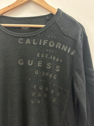 Jersei Guess Manga Larga Negra Talla M Hombre