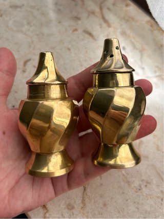 Coppia porta sale e pepe vintage