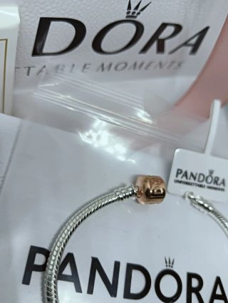 Pulsera Pandora Oro Rosa y Plata