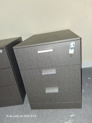 Mueble de oficina 3 cajones gris