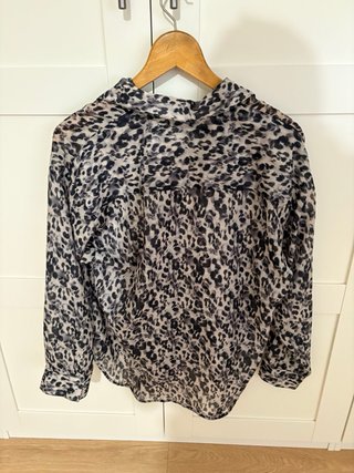 Camisa Mango Estampada Leopardo Talla M