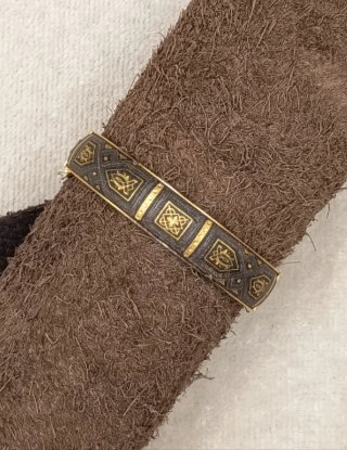Pulsera Damasquinada Toledo Negra y Dorada