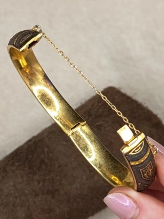 Pulsera Damasquinada Toledo Negra y Dorada