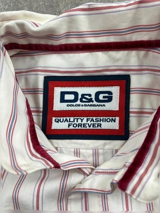 D&G Camicia Dolce & Gabbana Uomo A righe con Gemelli