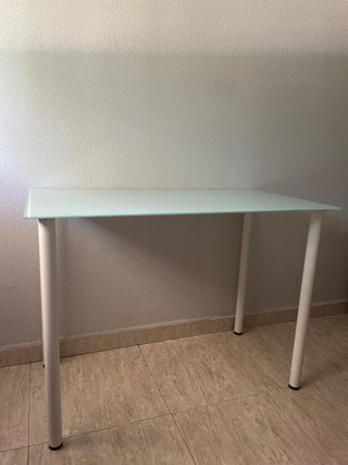 Mesa escritorio IKEA cristal templado